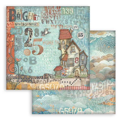 Stamperia Double-Sided Cardstock 12X12 - Furry Friends - House