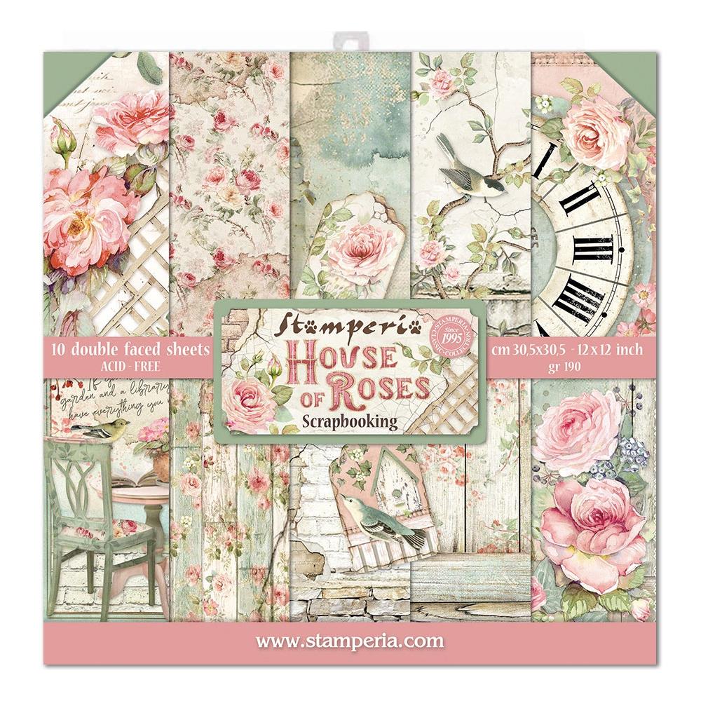 Stamperia Double-Sided Paper Pad - 12x12 - House Of Roses