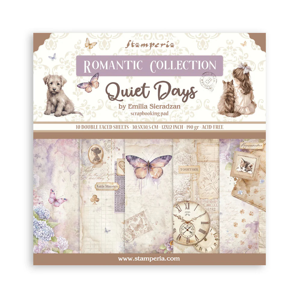 Stamperia Double-Sided Paper Pad 12x12 - Quiet Days