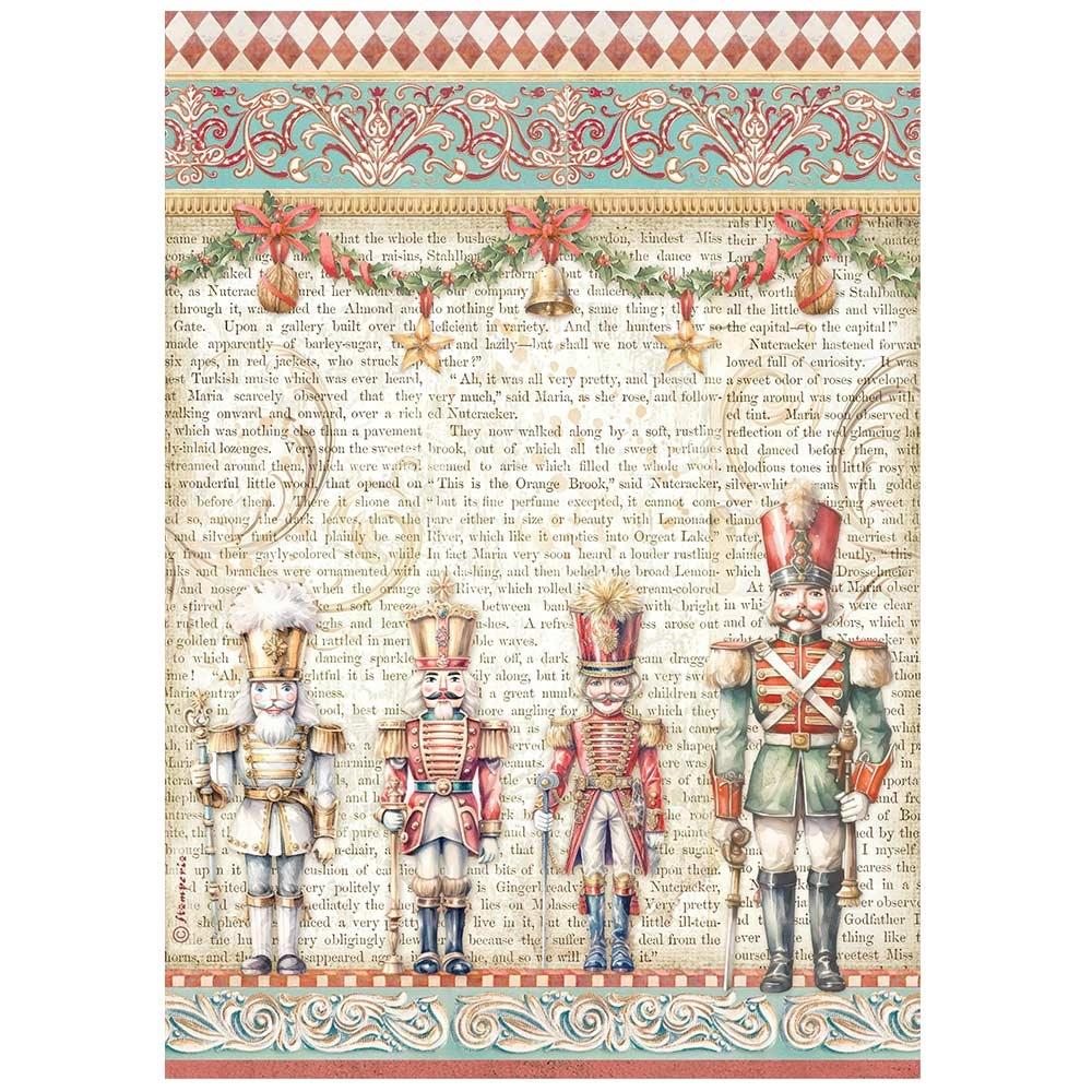 Stamperia Rice Paper Sheet A4 - The Nutcracker Soldiers