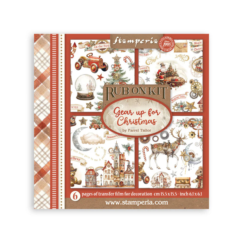 Stamperia Rub-On Kit - Gear Up For Christmas