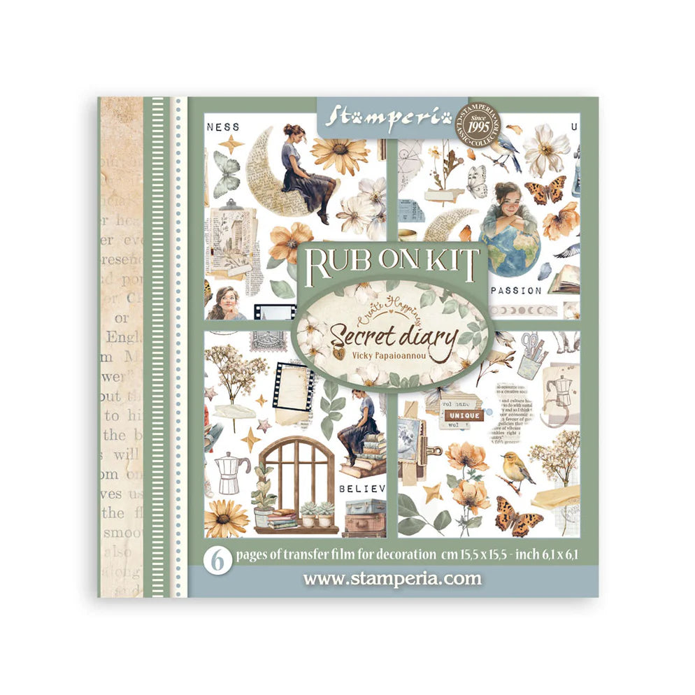 Stamperia Rub-On Kit - Secret Diary