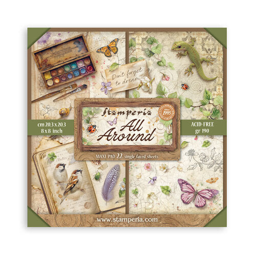 Stamperia Single-Sided Paper Pad 8x8 - All Around