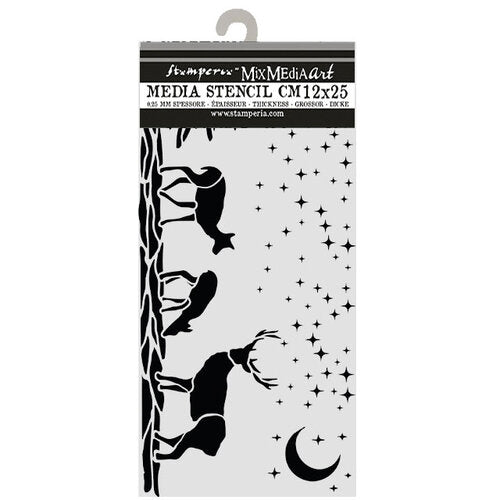 Stamperia Stencil 12x25cm - Christmas Deers