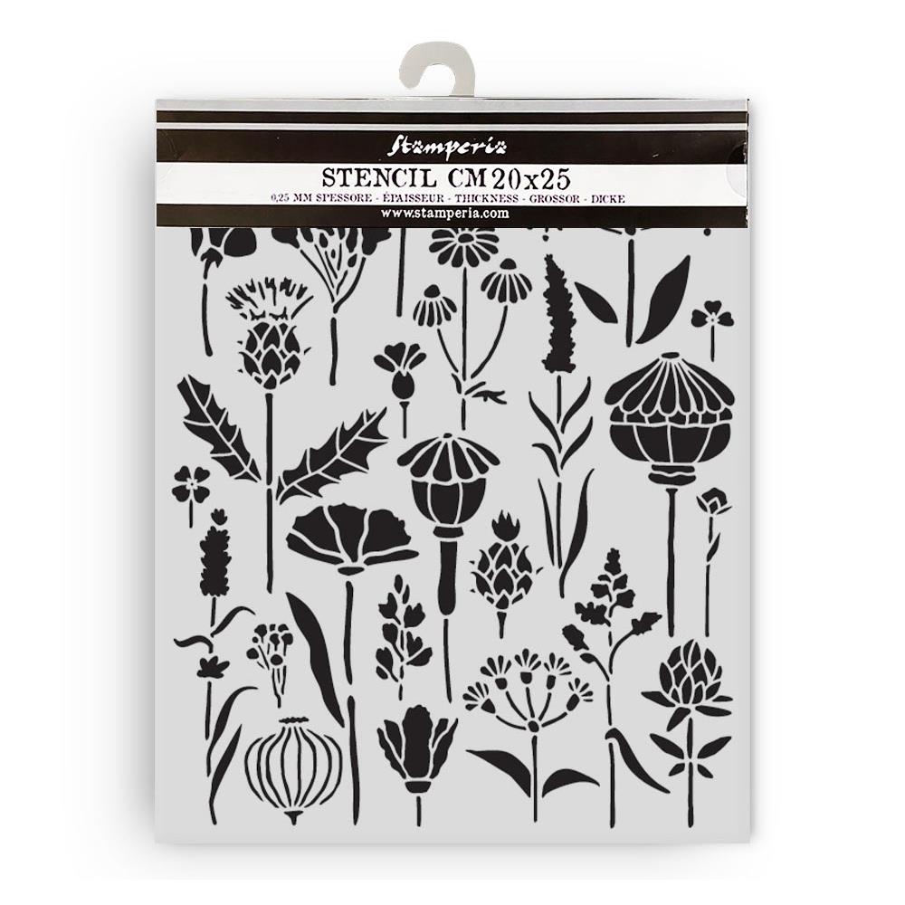 Stamperia Stencil 20x25cm - Herbarium Silvae Herbarium