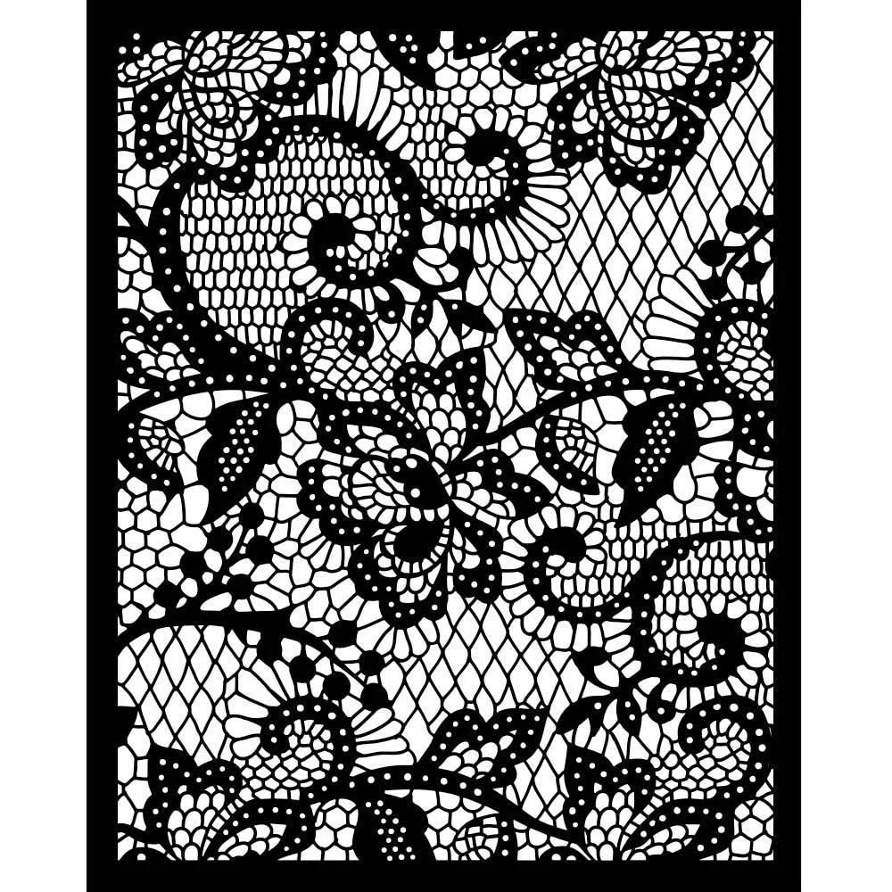 Stamperia Stencil 20x25cm - Quiet Days Floral Lace