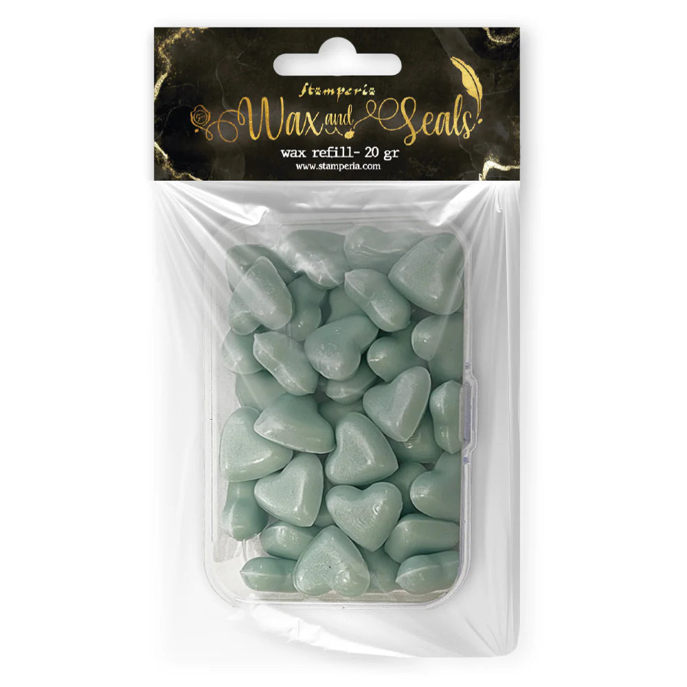 Stamperia Wax Refill 20g Heart Shape - Pastel Blue