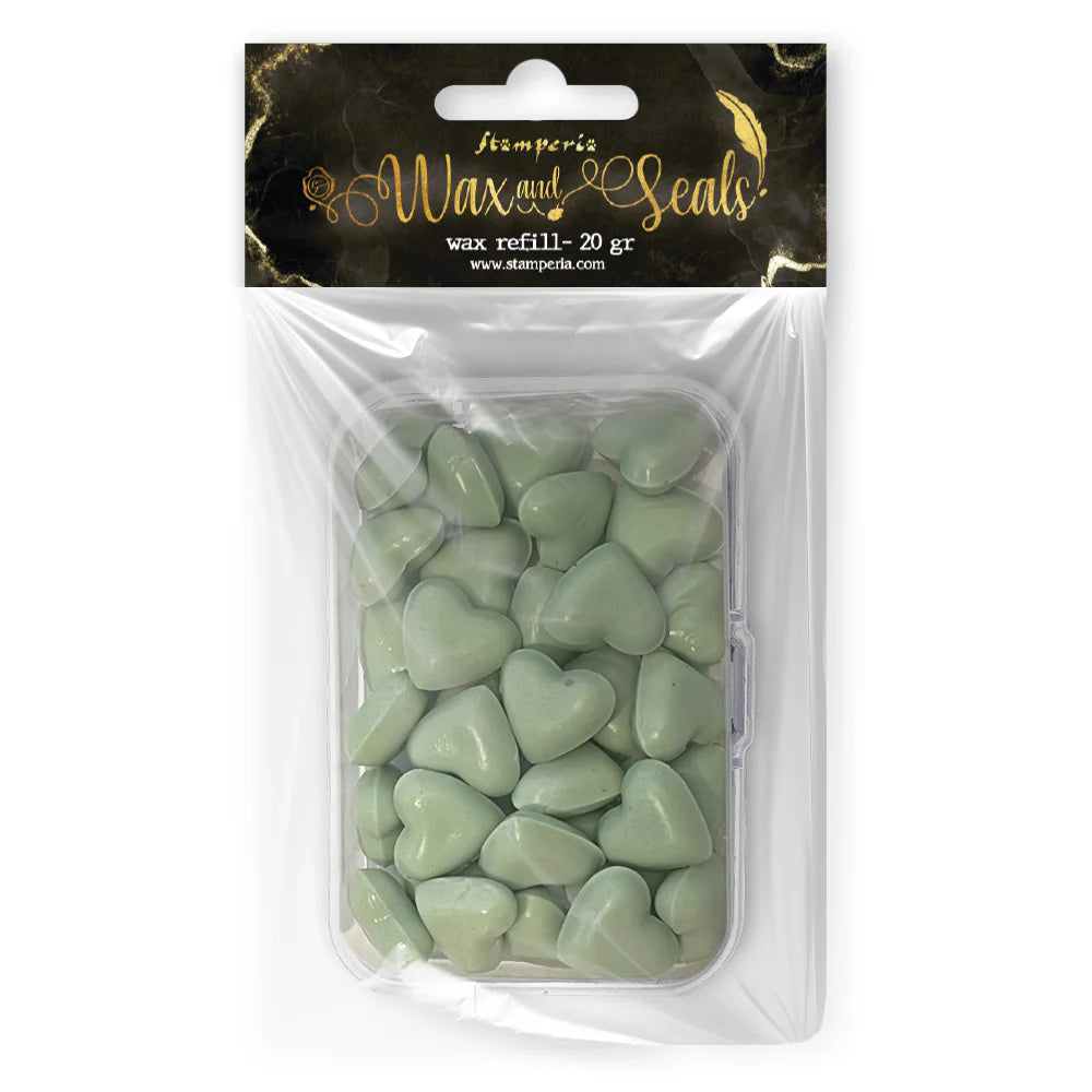 Stamperia Wax Refill 20g Heart Shape - Pastel Mint