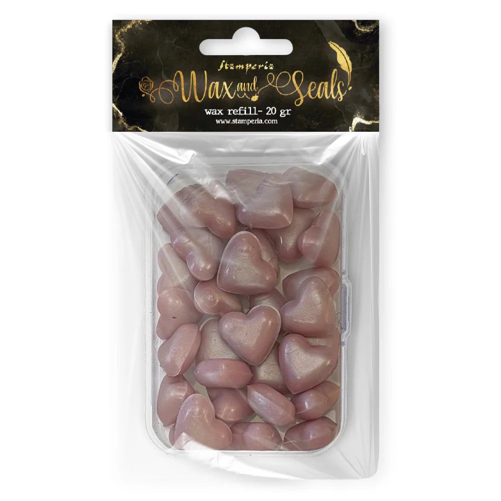 Stamperia Wax Refill 20g Heart Shape - Pearl Pink