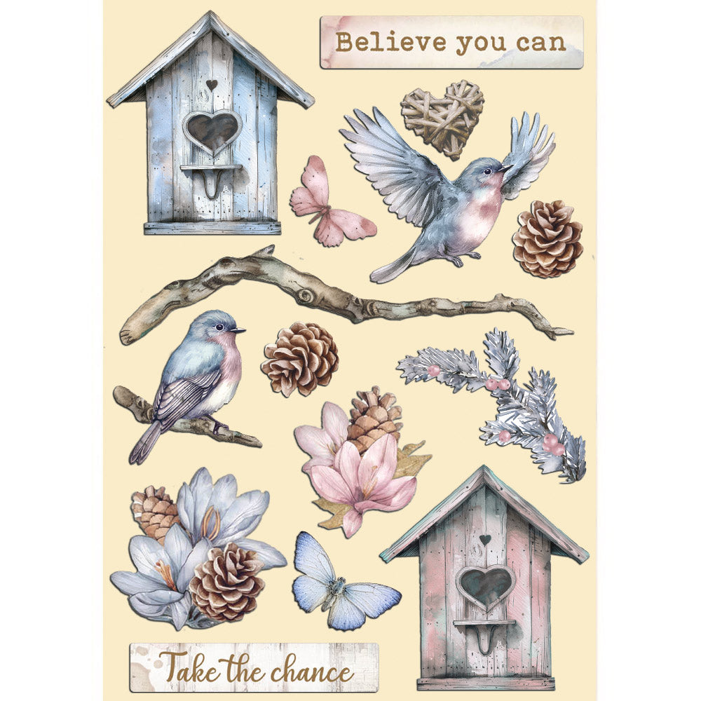 Stamperia Wooden Shapes A5 - Create Happiness Dewdrops