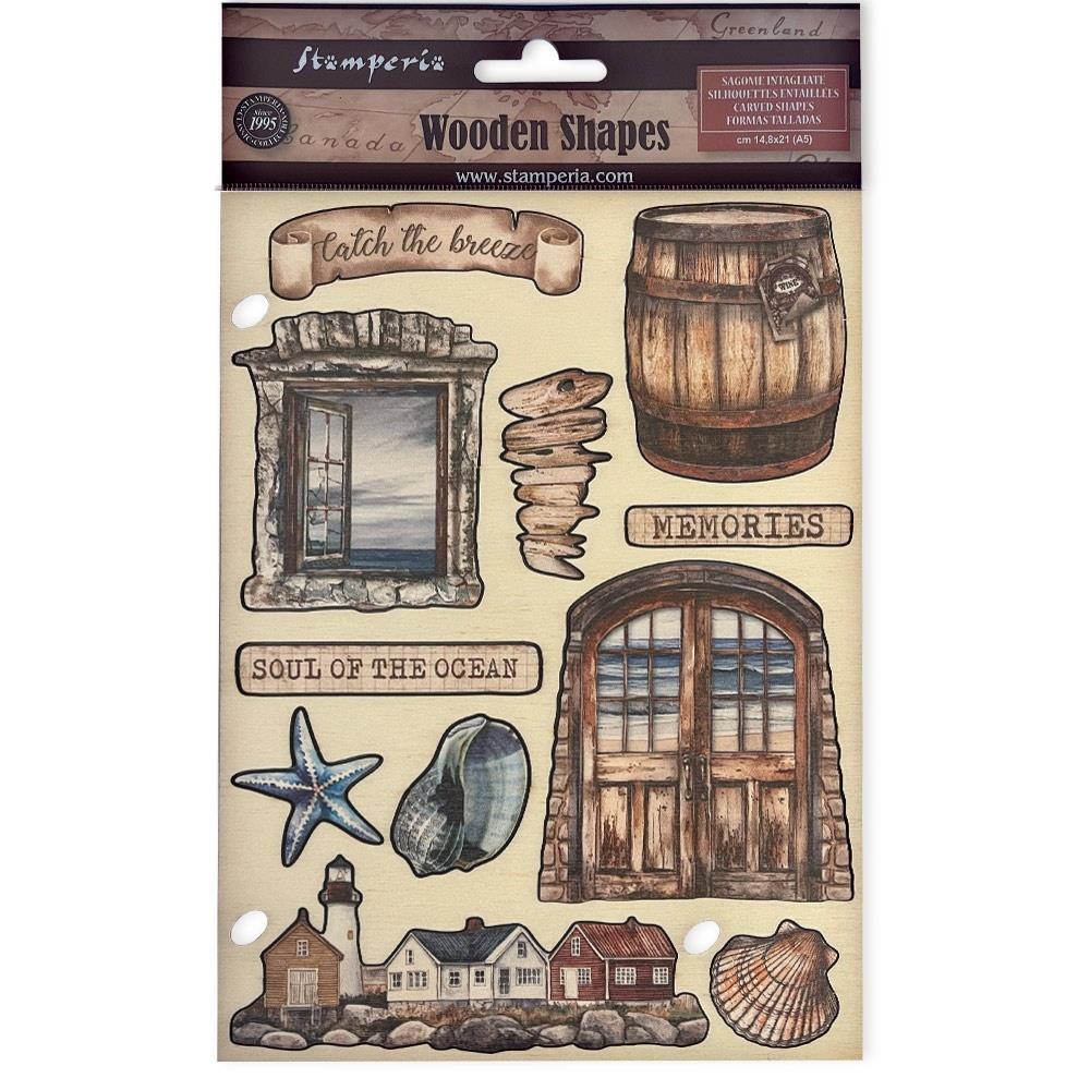 Stamperia Wooden Shapes A5 - Silent Sea Soul Of The Ocean