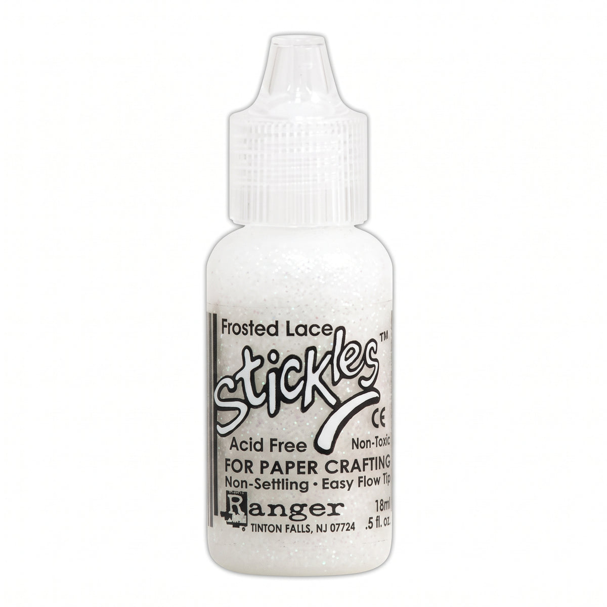 Ranger Stickles glitter glue in a clear squeeze bottle with a precision applicator tip