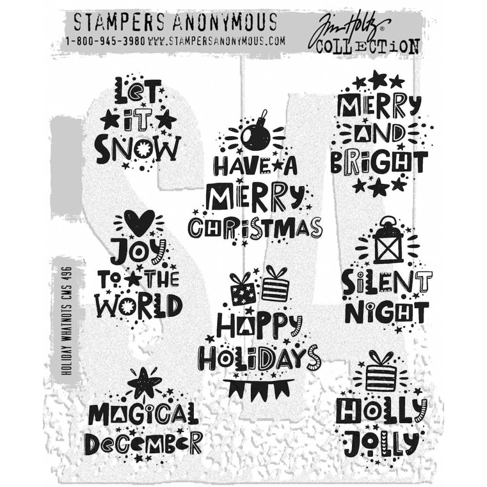 Tim Holtz Cling Stamps - Holiday Whatnots