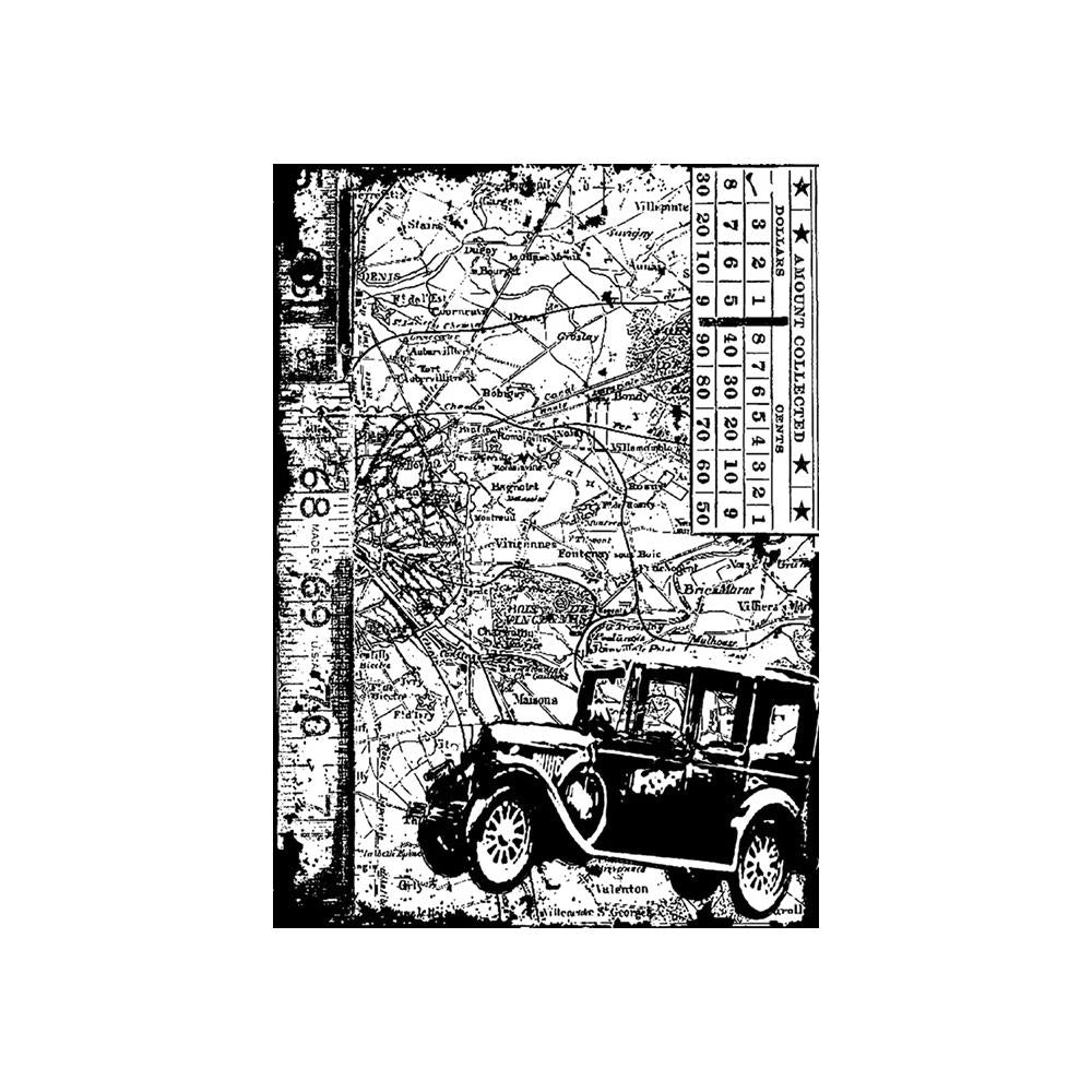 Tim Holtz Cling Stamps 2.5X3.5 - Car