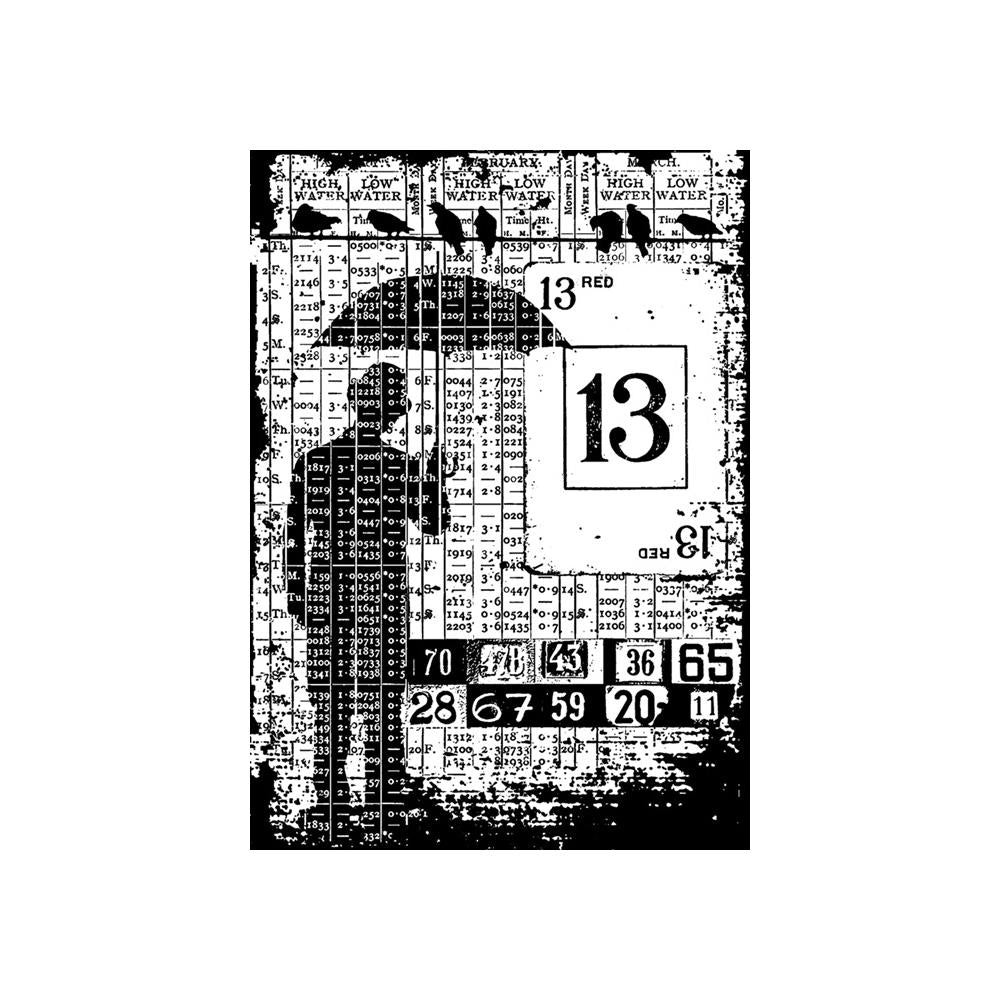 Tim Holtz Cling Stamps 2.5X3.5 - Optimist