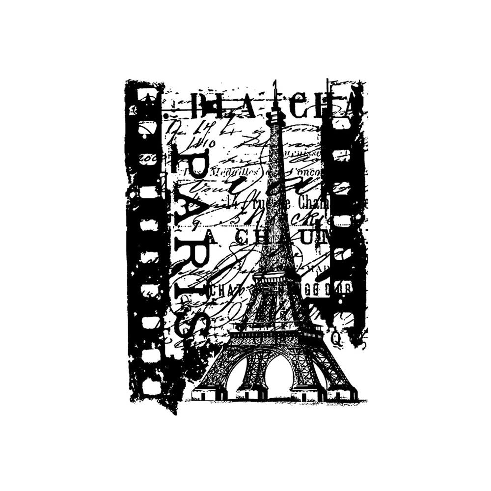 Tim Holtz Cling Stamps 2.5X3.5 - Paris Film