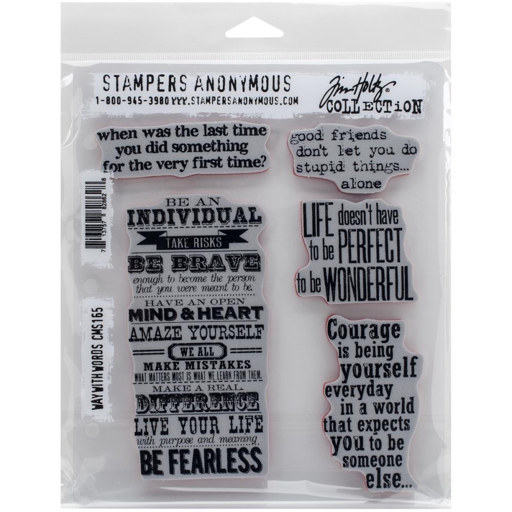 Tim Holtz Cling Stamps - Way With Words