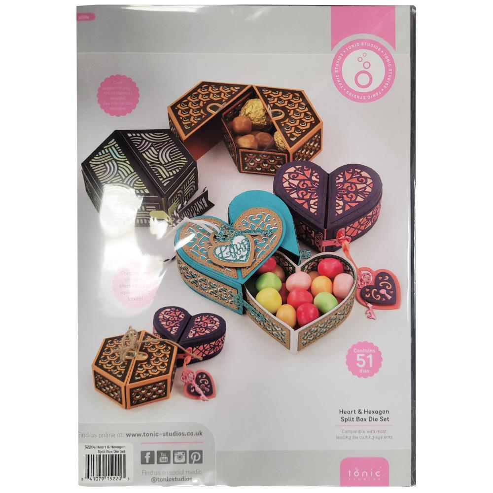 Tonic Studios Die Set - Heart & Hexagon Split Box
