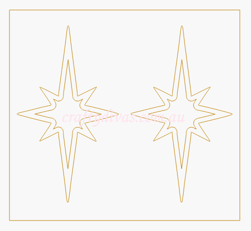 Chipboard Shapes - Twinkle Stars Large