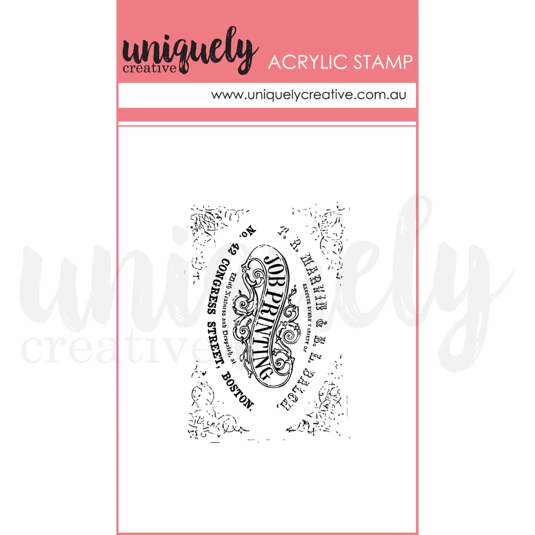 Uniquely Creative - Vintage Printer Mark Making Mini Stamp