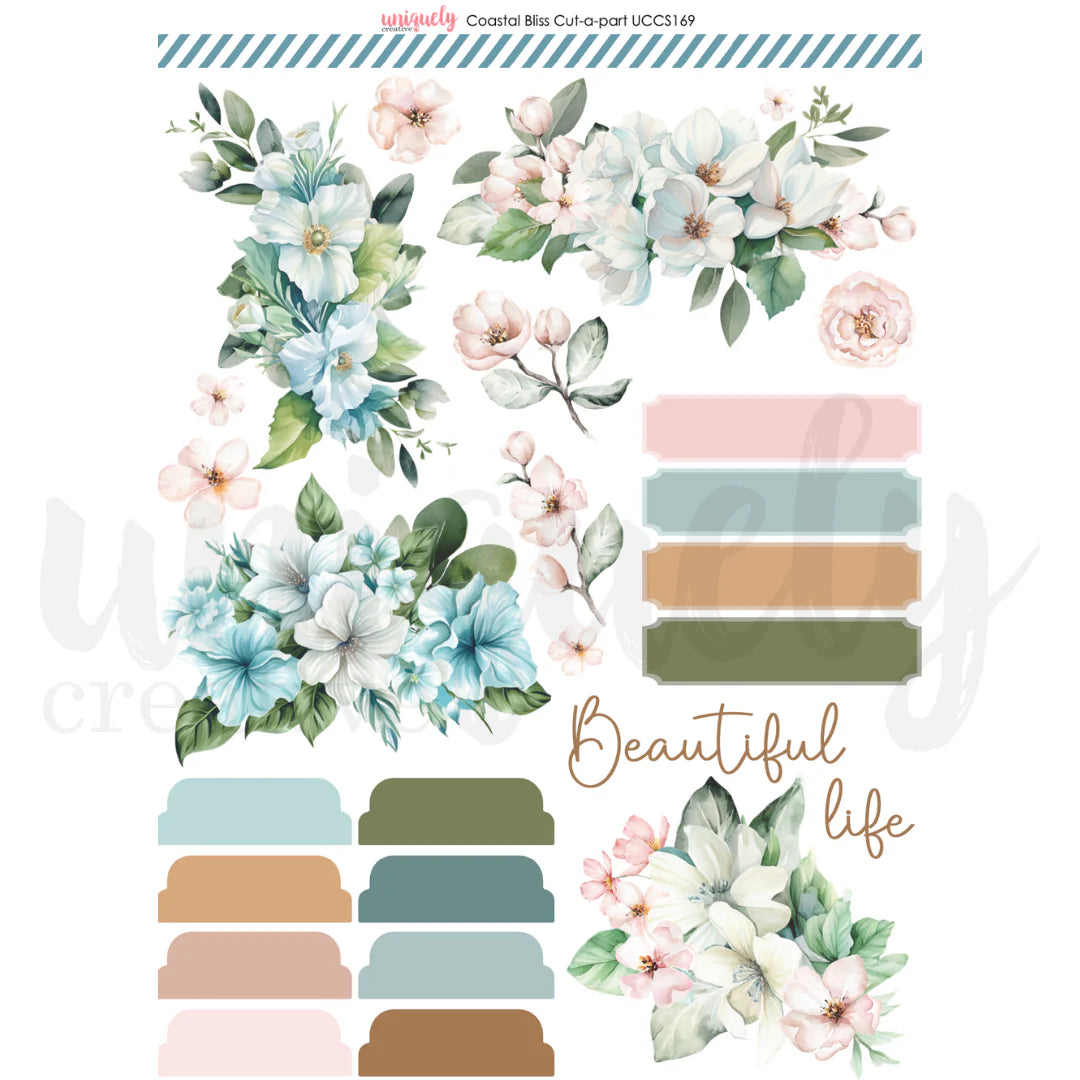 Uniquely Creative - Cut-A-Part Sheet - Coastal Bliss