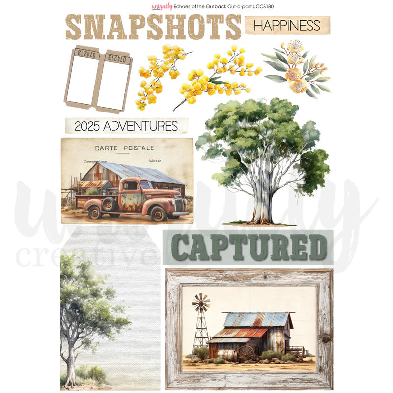 Uniquely Creative - Cut-A-Part Sheet - Echoes of the Outback