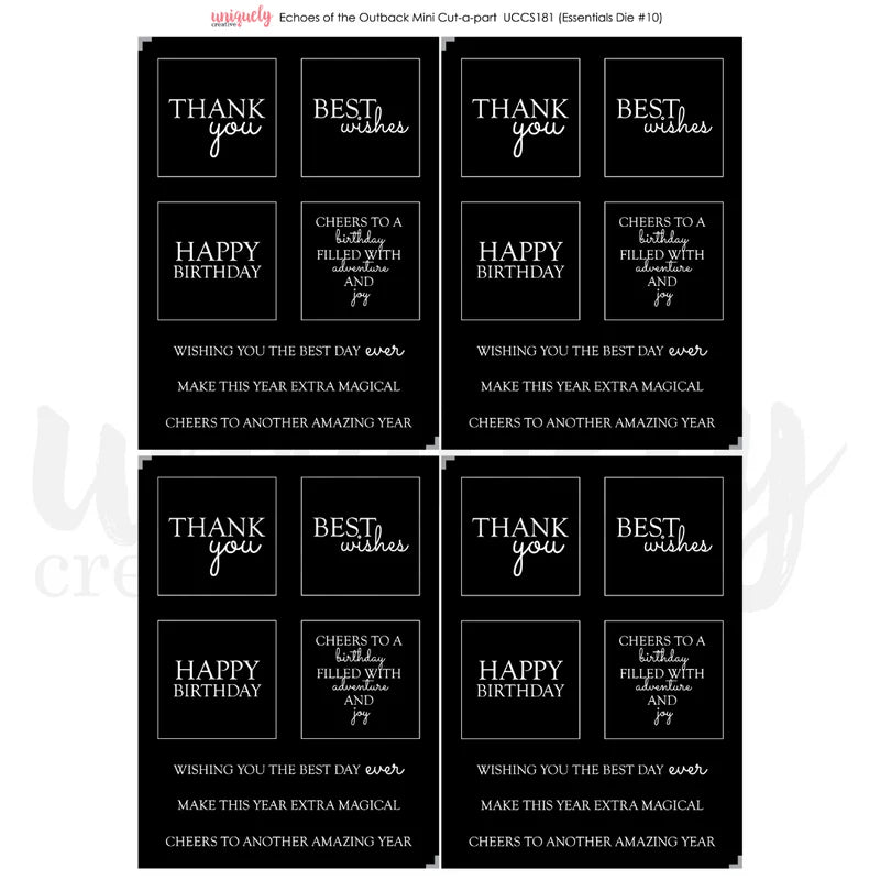 Uniquely Creative - Cut-A-Part Sheet - Echoes of the Outback Mini