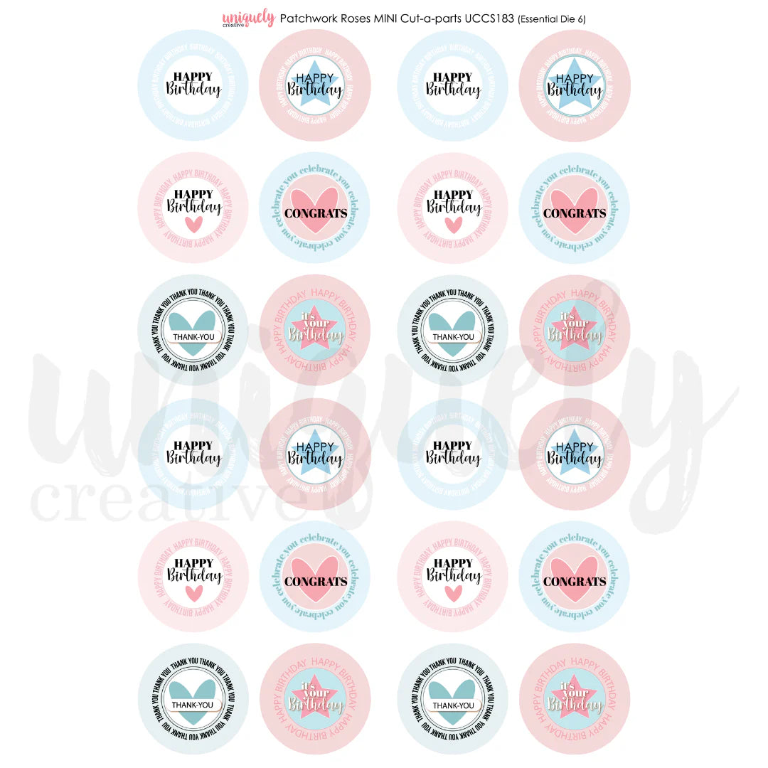 Uniquely Creative - Cut-A-Part Sheet - Patchwork Roses Mini