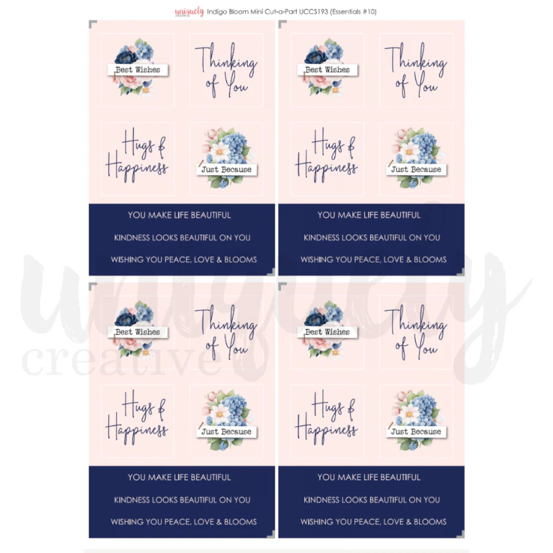 Uniquely Creative - Cut-A-Part Sheet - Indigo Bloom Mini