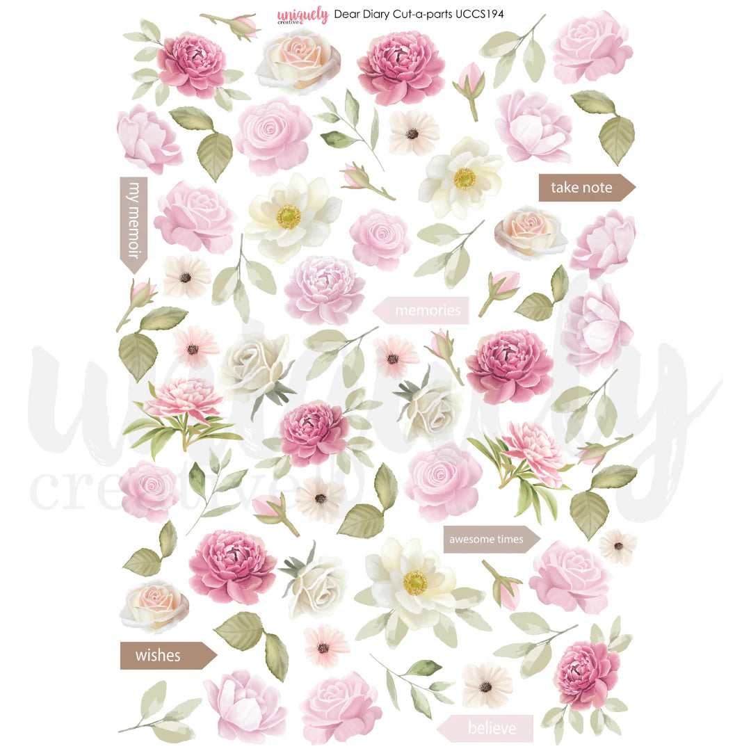 Uniquely Creative - Cut-A-Part Sheet - Dear Diary