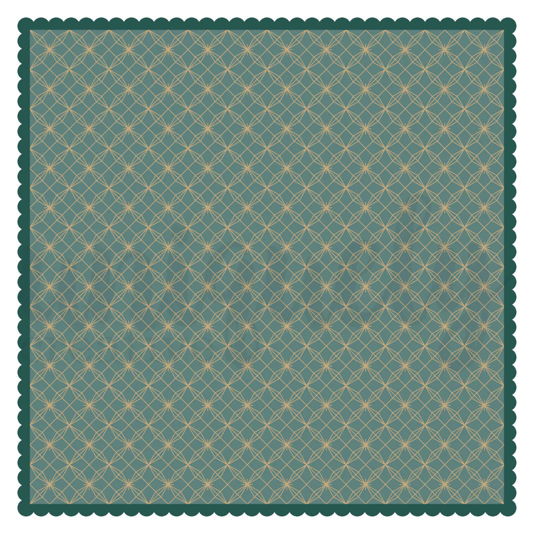12x12 Background sheetin in green and fawn