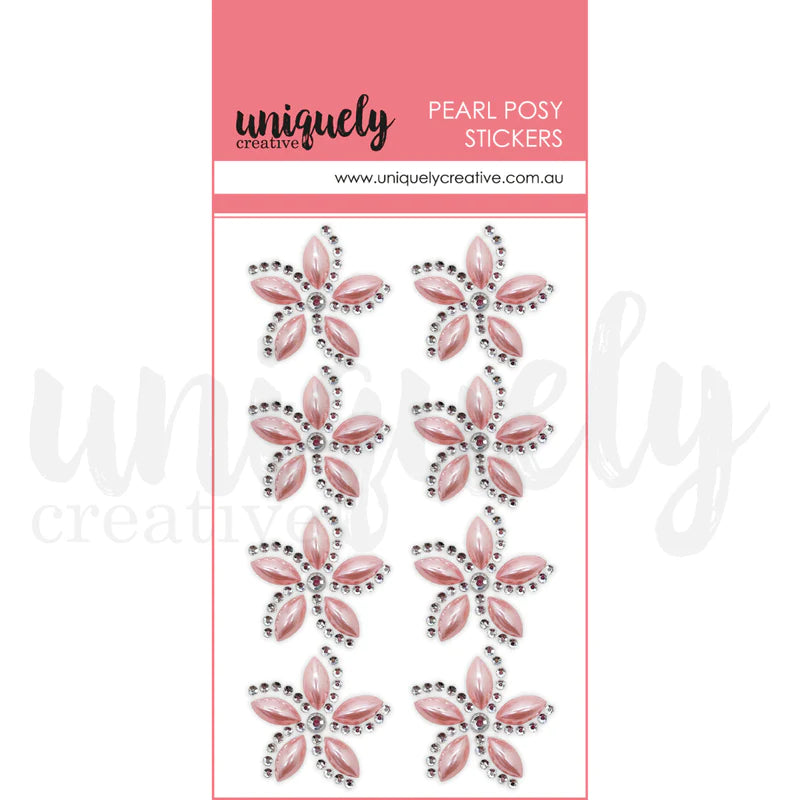 Uniquely Creative - Pearl Posy Stickers - Pink