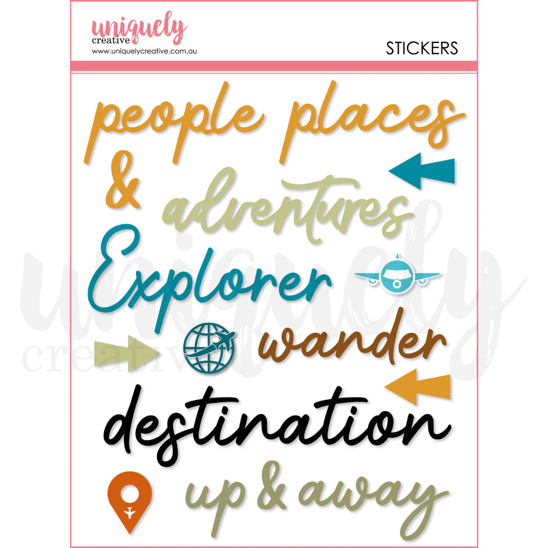 Uniquely Creative - Scenic Route Puffy Stickers