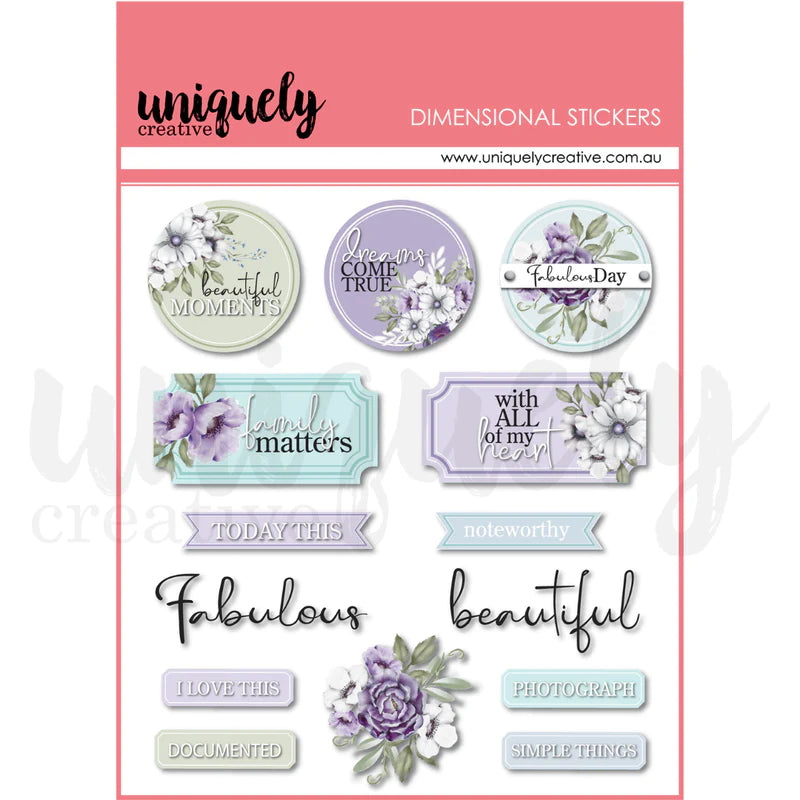 Uniquely Creative Dimensional Stickers - Wisteria Lane