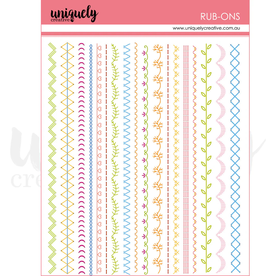 Uniquely Creative - Rub-Ons - Patchwork Roses