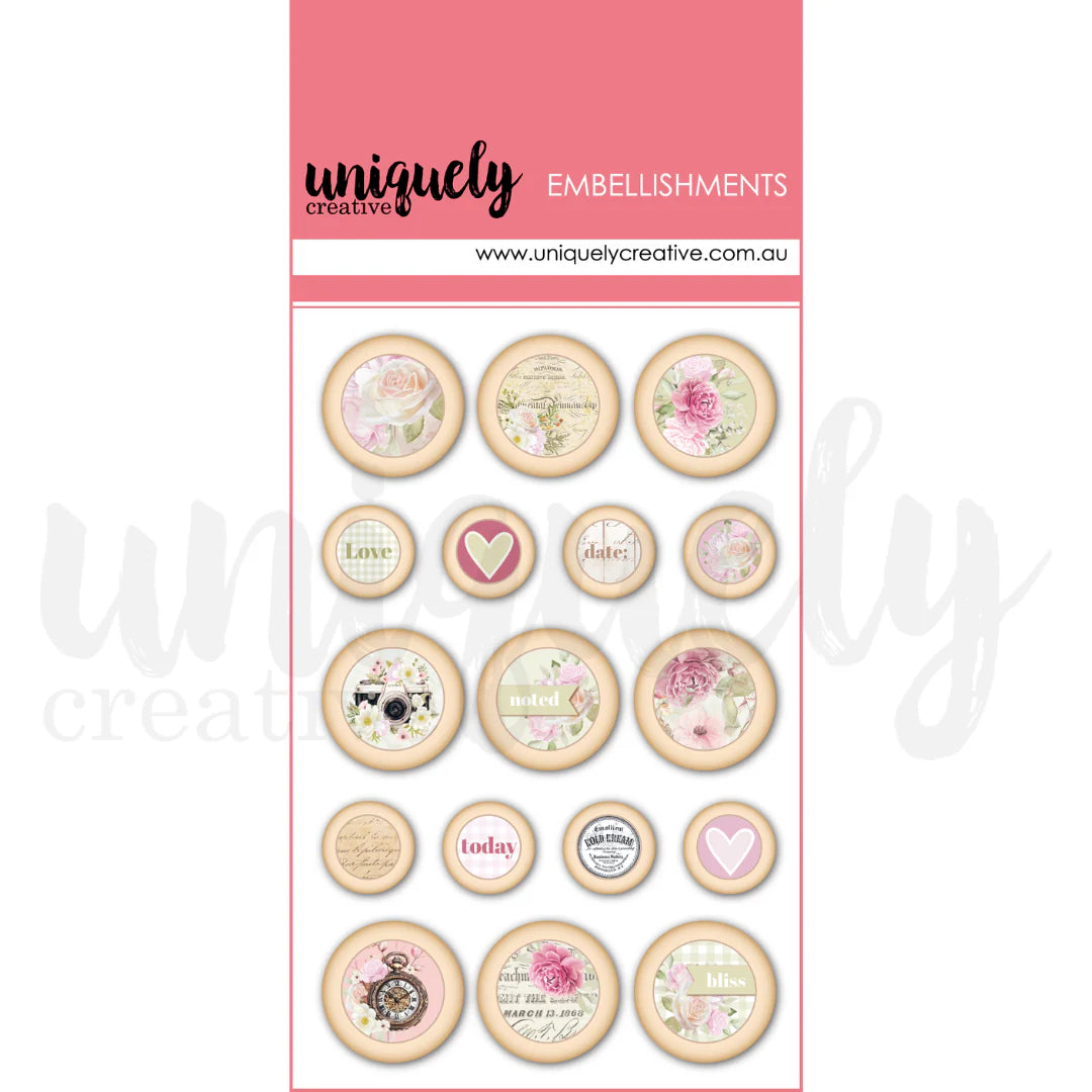 Uniquely Creative - Wooden Embellishments - Dear Diary
