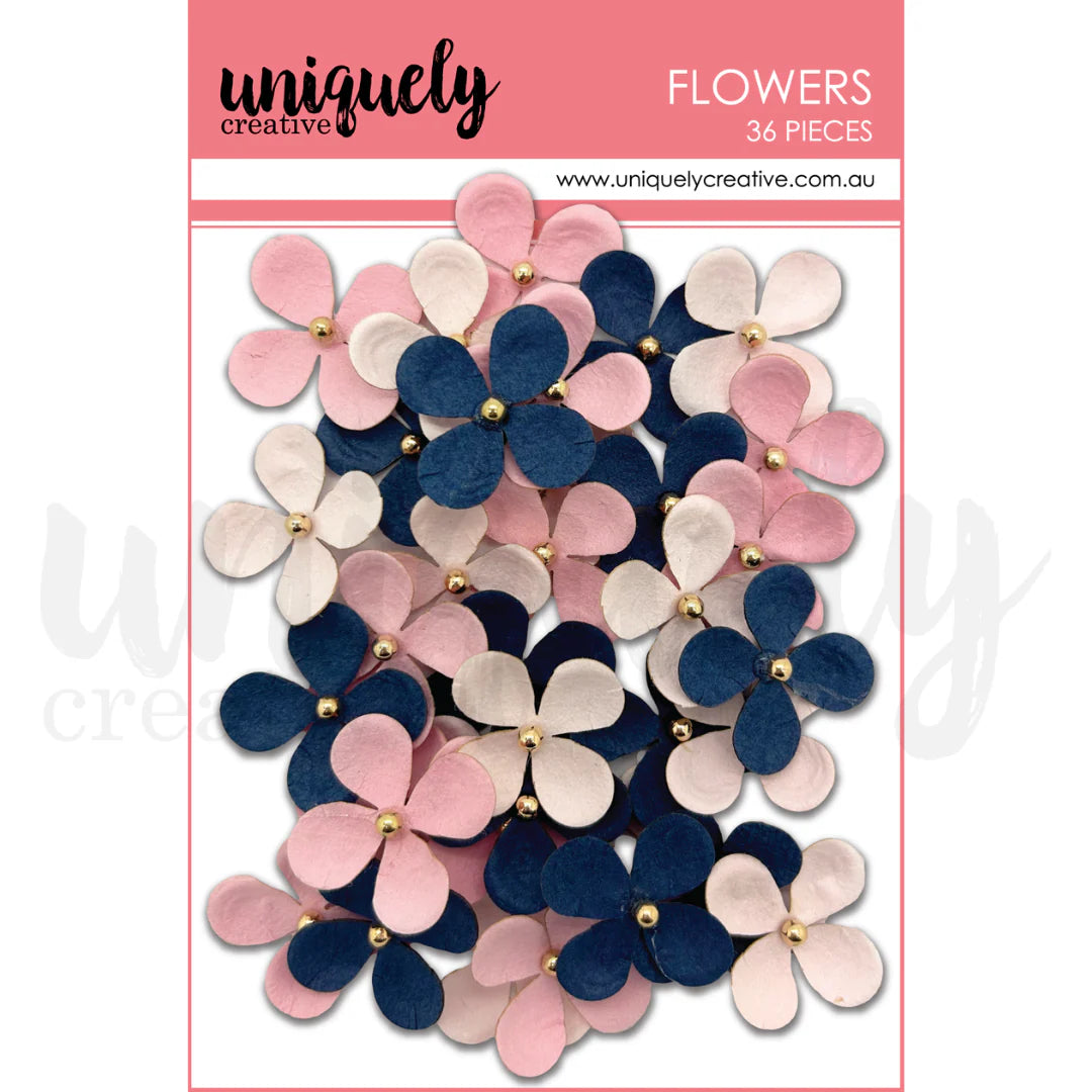 Uniquely Creative - Blue & Blush Flowers