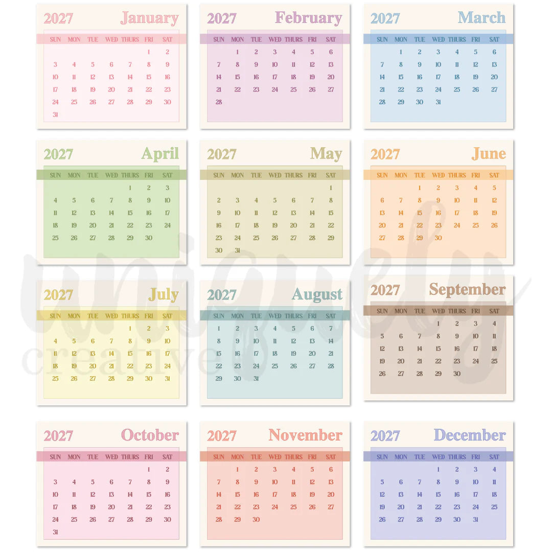 Uniquely Creative - Calendar Pads - 2027