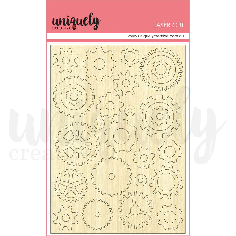 Uniquely Creative - Cogs Laser Cut