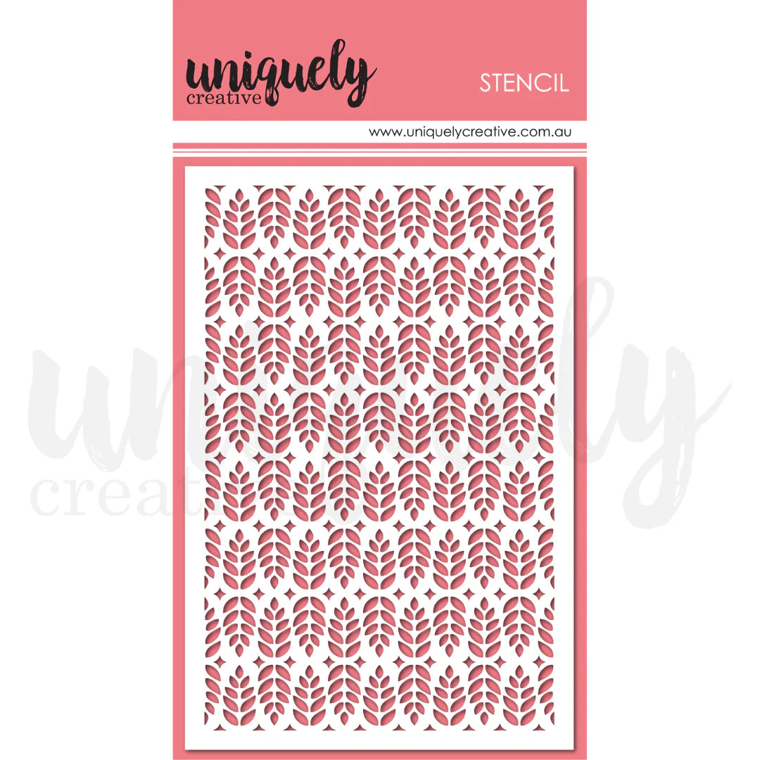 Uniquely Creative Festive Tidings Stencil – 15.2cm x 10.1cm reusable plastic stencil for cardmaking, scrapbooking, and seasonal crafts.