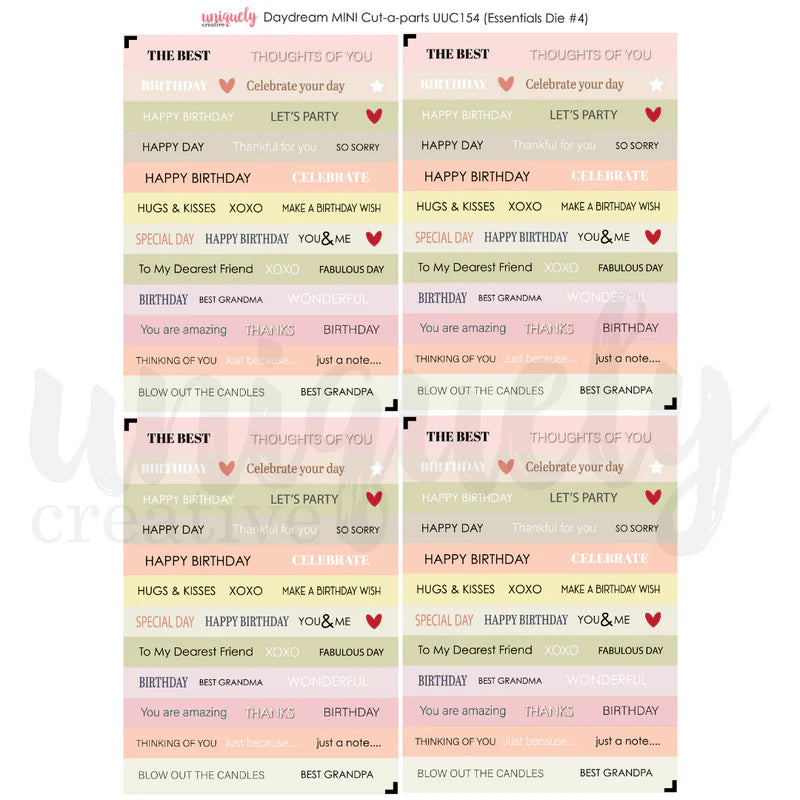 Uniquely Creative - Cut-A-Part Sheet - Day Dream Mini