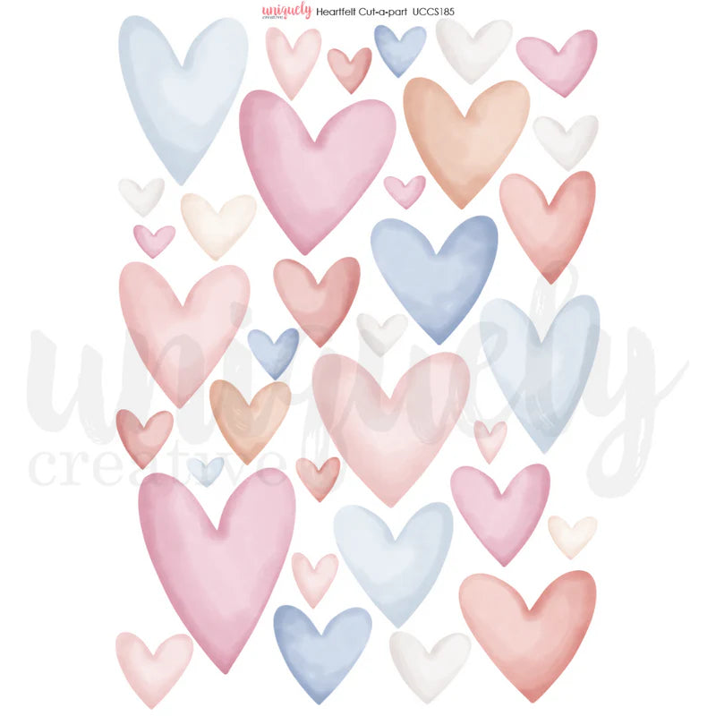 Uniquely Creative - Cut-A-Part Sheet - Heartfelt