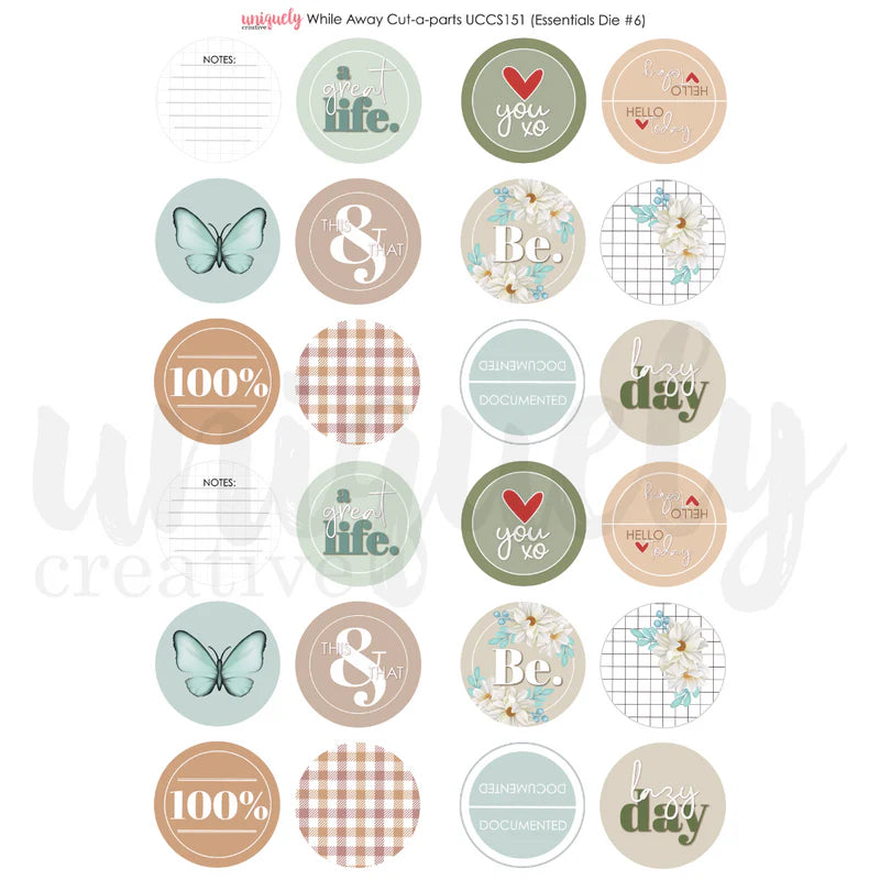 Uniquely Creative - Cut-A-Part Sheet - While Away