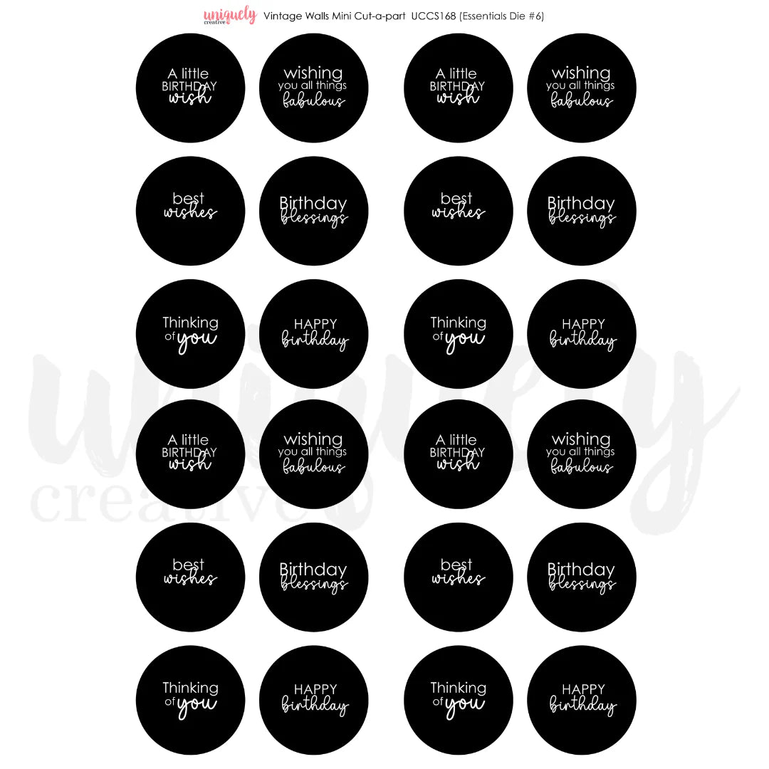 Uniquely Creative - Cut-A-Part Sheet MINI - Vintage Walls