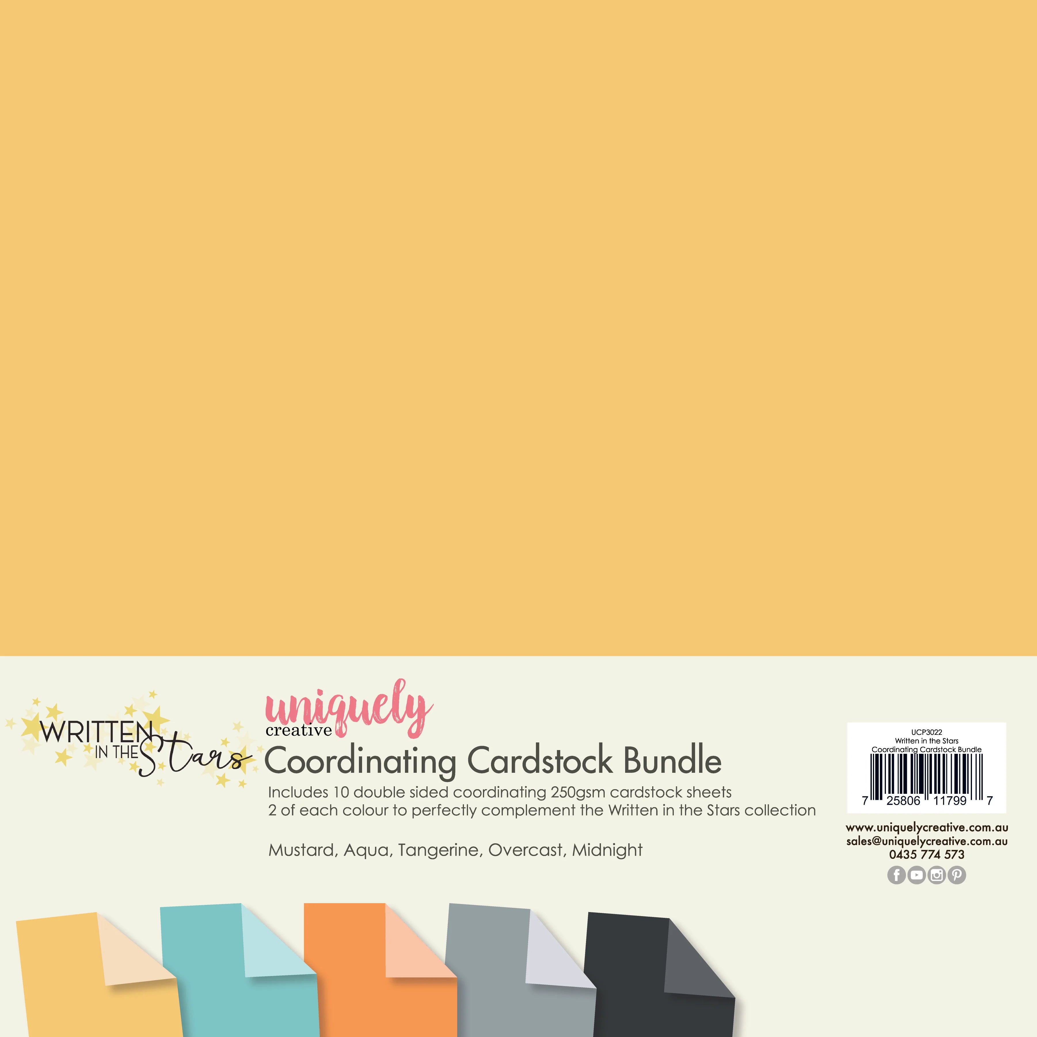 Uniquely Creative 12x12 250gsm - Coordinating Cardstock Bundle - Written in the Stars