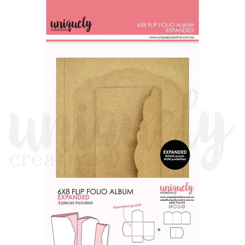 Uniquely Creative 6x8 Flip Folio - Kraft Expanded