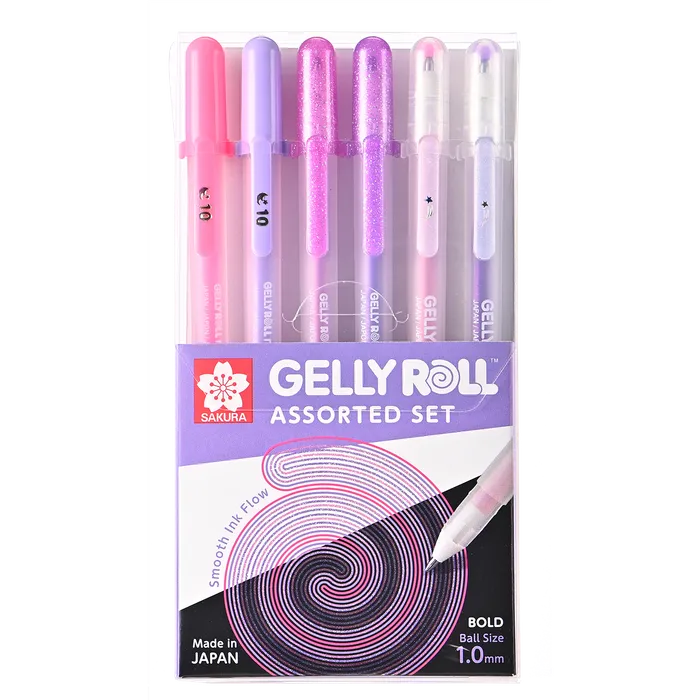 Sakura Gelly Roll - Pink and Purple Assorted 6pc Set