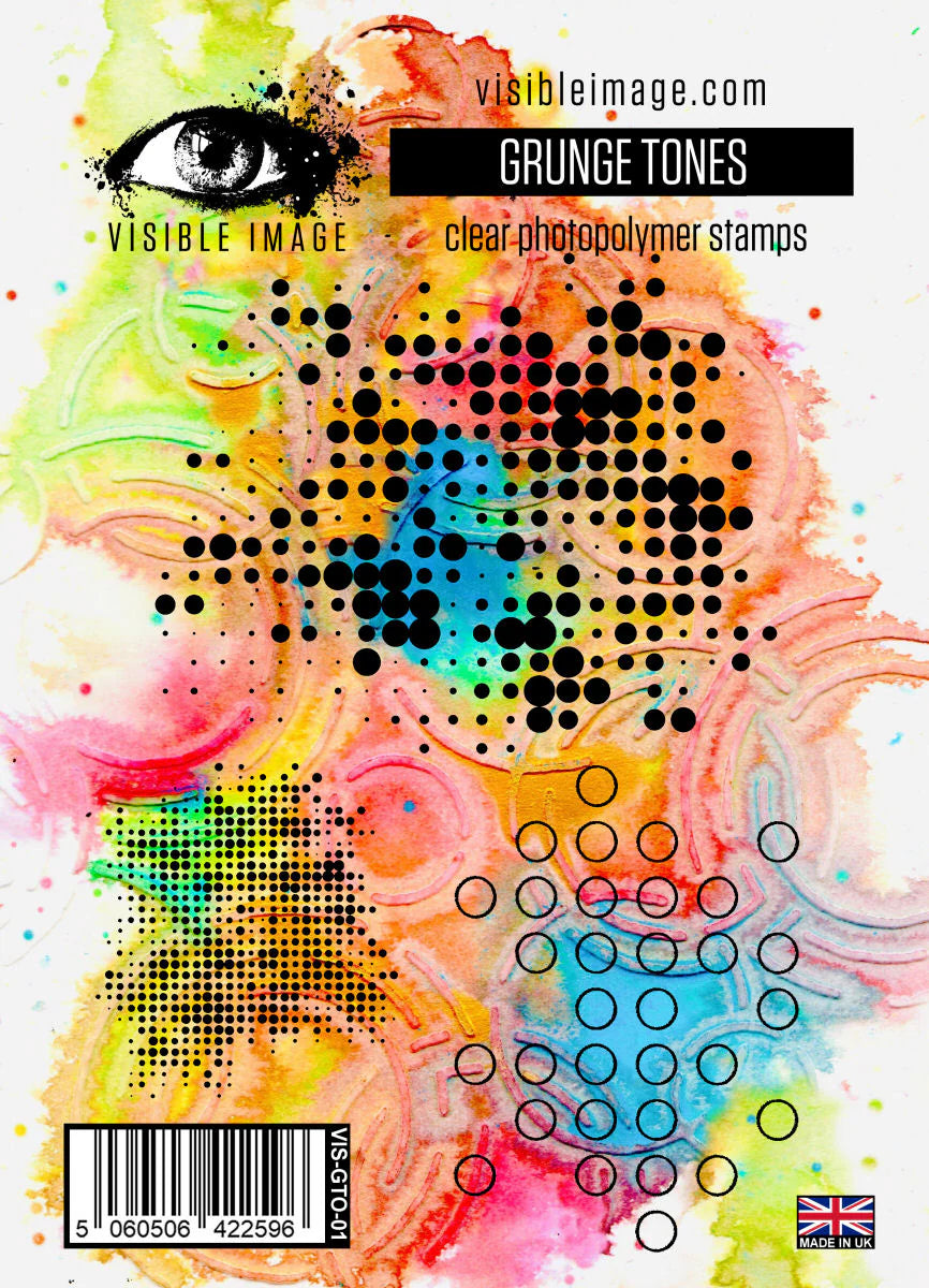 dot and circle patterns on a colourful background