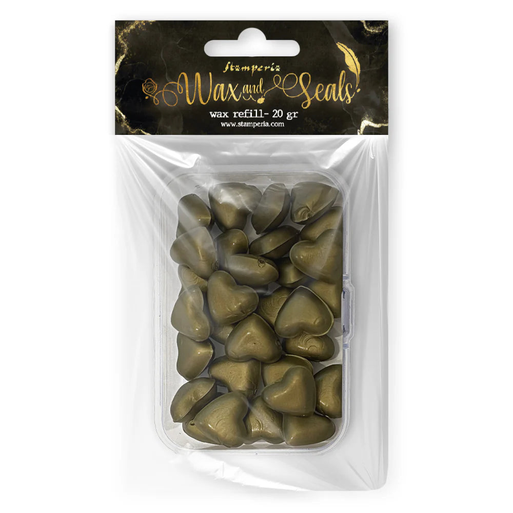 Stamperia Wax Refill 20g Heart Shape - Old Gold