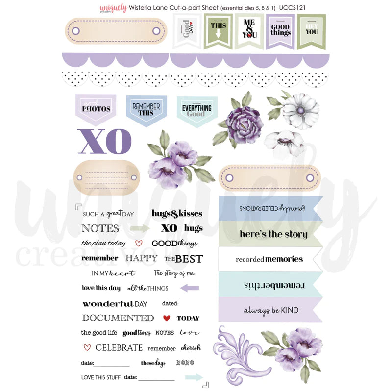 Uniquely Creative - Cut-A-Part Sheet - Wisteria Lane